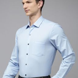 Arrow Pure Cotton Manhattan Slim Fit Self Design Textured Formal Shirt-image-104