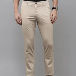 Arrow Men Self Design Textured Original Slim Fit Semi Formal Trousers-image-75