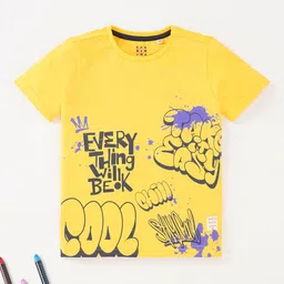 Ed-a-Mamma Boys Typography Printed Cotton T-shirt-image-13