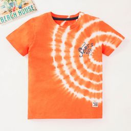 Ed-a-Mamma Boys Tie And Dye Printed Cotton T-shirt-image-51