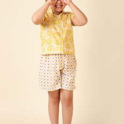 Fabindia Girls Printed Pure Cotton Top with Shorts-image-23