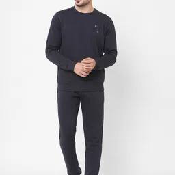 Sweet Dreams Men Navy Blue Solid Tracksuits-picture-12