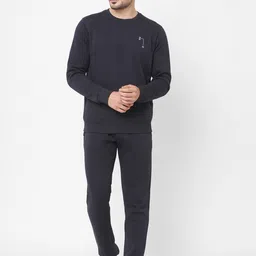Sweet Dreams Men Navy Blue Solid Tracksuits-image-62