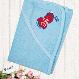MeeMee Unisex Kids Blue Printed 200 GSM Bamboo Reusable Bath Towel-23