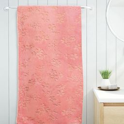 FABINALIV Peach-Coloured 1 Cotton 400 GSM Bath Towel-21