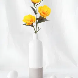 THE HOME CO. Yellow & Green Orchid Artificial Flower With Pot-49