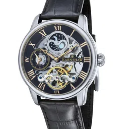 EARNSHAW Men Grey Skeleton Dial Analogue Automatic Motion Powered Watch ES-8006-04-17