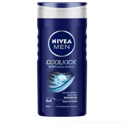 Nivea Men CoolKick Shower Gel for Body - Face - Hair with Refreshing Icy Menthol 250 ml-58