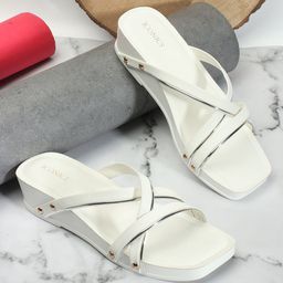 ICONICS Open Toe Flatform Heels image 2