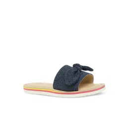 Aria Nica Girls Bow Embellished Open Toe Flats-1