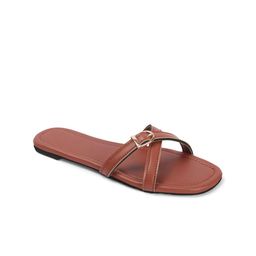 ADIVER Women Colourblocked Open Toe Flats with Bows-11