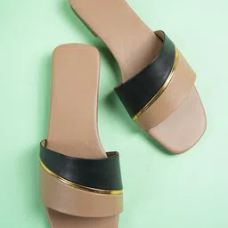 SAPATOS Women Colourblocked Open Toe Flats with Bows-image-73