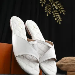 PANAHI Women No Back Strap Open Toe Flats-50