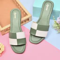 Ajanta Colourblocked Open Toe Flats-17