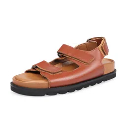 Hidesign Olympus Leather Open Toe Flats-13