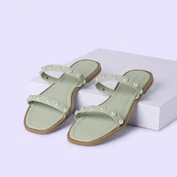 Forever Glam by Pantaloons Embellished Open Toe Flats-image-25