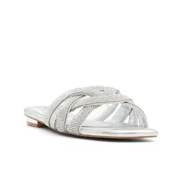 ALDO Embellished Open Toe Flats-14
