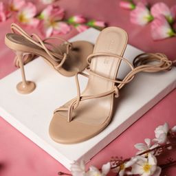 Truffle Collection One Toe Block Gladiators With Lace- Ups-14