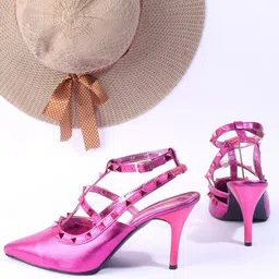 THE WHITE POLE Embellished Pointed Toe Slim Heels-30