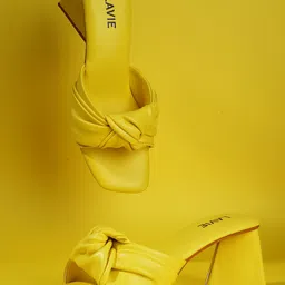 Lavie Knotted Open Toe Block Heels-38