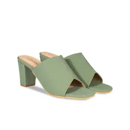 Chere Textured Open Toe Block Heels-7