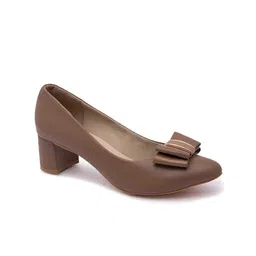 Rocia Women Block Pumps With Bow-45