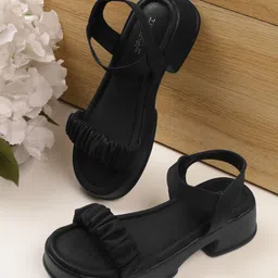 Truffle Collection Textured Platform Heels-24