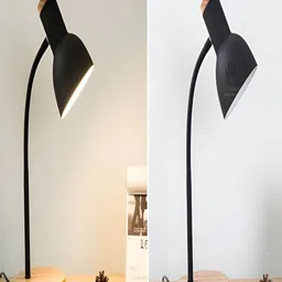 Mufasa Black Textured Aluminium Contemporary Abstract Shaped Table Lamp with Bulb-34