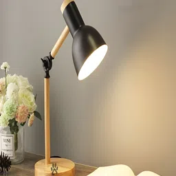 Mufasa Brown Textured Aluminium Contemporary Table Lamp with Bulb-45