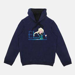 Disney by Wear Your Mind Girls Navy Blue & Yellow Elsa Printed Hooded Sweatshirt-image-17