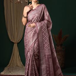 Anouk Mauva Ethnic Motifs Printed Saree-picture-21