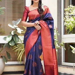 KALINI Woven Ethnic Motifs Design Zari Kanjeevaram Saree-picture-39