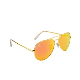 Clark N Palmer Unisex Aviator Sunglasses with Polarised and UV Protected Lens CNP-SBN-853-15