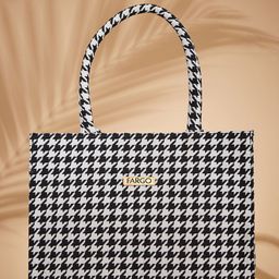 FARGO Textured Oversized Structured Tote Bag with Quilted-9