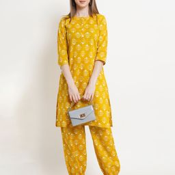 KALINI Floral Printed Pure Cotton Kurta With Salwar-picture-22