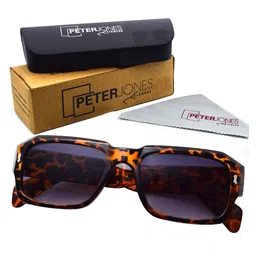 Peter Jones Eyewear Unisex Square Sunglasses with UV Protected Lens 13031DA_S-58