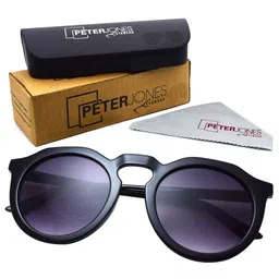 Peter Jones Eyewear Unisex Round Sunglasses with UV Protected Lens-3319B_S-image-77
