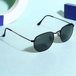 RESIST EYEWEAR Unisex Black Rectangle Sunglasses with UV Protected Lens-24