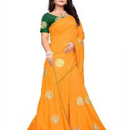 RAJGRANTH Ethnic Motifs Embroidered Art Silk Saree-picture-31