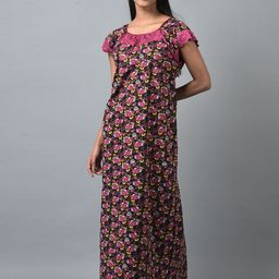 Noty Floral Printed Maxi Nightdress-image-99