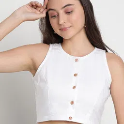 studio rasa Cotton Crop Top-image-40