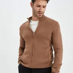 DeFacto Ribbed Mock Collar Acrylic Sweater-image-16