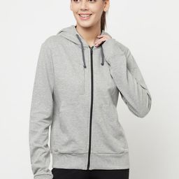 Truerevo Women Grey chinese silver Training or Gym Sporty Jacket-image-8