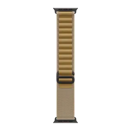 Apple Alpine Titanium, Polyester & Spandex Loop for Apple (44mm / 45mm / 46mm / 49mm, S) (Black Titanium Finish, Tan)-image-63