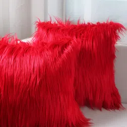 TANLOOMS Red 2 Pieces Embellished Square Cushion Covers-picture-26