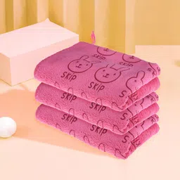 Kuber Industries 4 Pieces Pink Printed Cotton Lint-Free Kitchen Towels-48