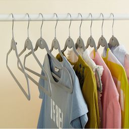 Home Centre Grey Textured Clothes Hanger-91