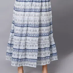 BAESD Floral Printed Flared Maxi Skirts-picture-2