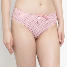PrettyCat Women Pink Polka Dots Printed Bikini Briefs-52