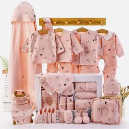 Little Surprise Box LLP Kids Pack of 21 Peach & Black Printed Baby Apparel Gift Set-image-17